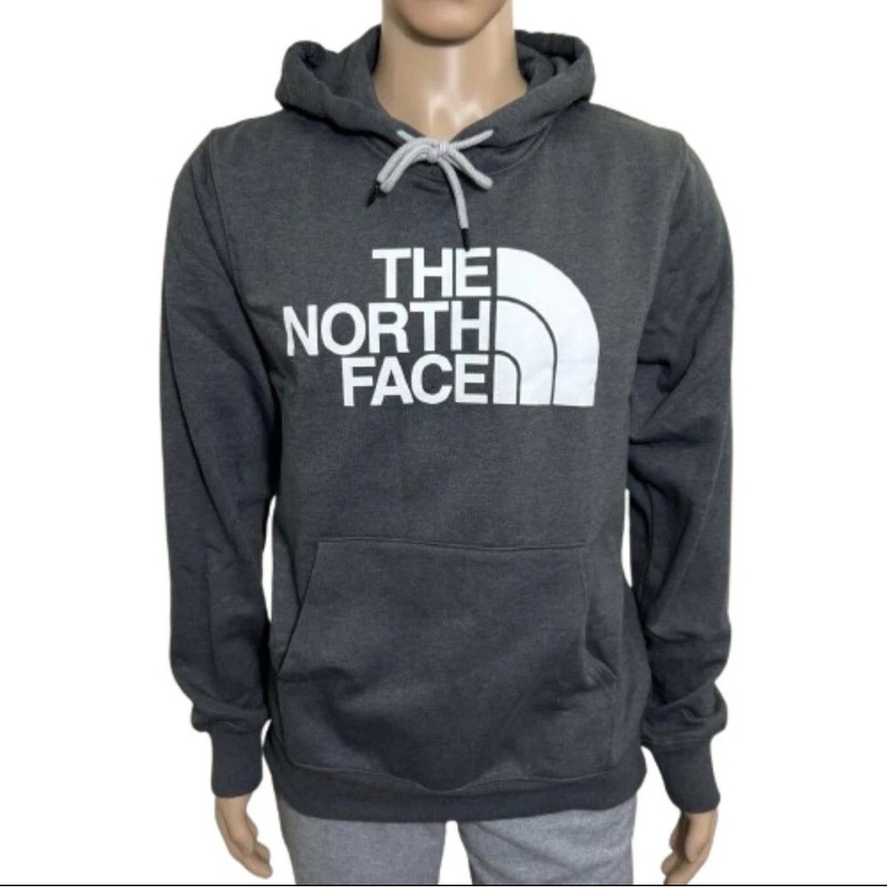 The North Face Men's Half Dome Logo Hoodie Pullover Sweatshirt XS Gray
